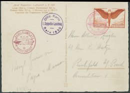 ZEPPELINPOST 94 BRIEF, 1930, Fahrt Bern-Basel, Ankunftsstempel In Braunrot, Prachtkarte - Airmail & Zeppelin