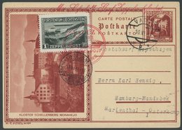 ZEPPELINPOST 110A BRIEF, 1931, Fahrt Nach Vaduz, Frankiert Mit Sondermarke 1 Fr. Auf 20 Rp. Ganzsachen-Bildpostkarte, Pr - Airmail & Zeppelin