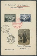 ZEPPELINPOST 110C BRIEF, 1931, Fahrt Vaduz-Lausanne, Frankiert Mit Beiden Zeppelinmarken Auf Ungewöhnlich Illustriertem  - Airmail & Zeppelin