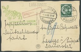 ZEPPELINPOST 201Aa BRIEF, 1933, Deutschlandfahrt, Auflieferung Friedrichshafen, Abwurf Dresden, Ansichtskarte Horst Wess - Correo Aéreo & Zeppelin