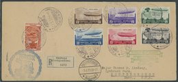 ZEPPELINPOST 212O BRIEF, 1933, Italienfahrt, Cyrenaica Post Mit Komplettem Satz, Einschreiben Ab Tripoli, Transit Rom 30 - Airmail & Zeppelin