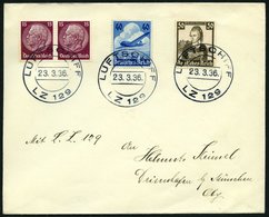 ZEPPELINPOST 401Ba BRIEF, 1936, 1. Postfahrt Hindenburg, Bordpost, Prachtbrief Mit Guter Frankatur - Correo Aéreo & Zeppelin