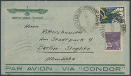 ZEPPELINPOST 448 BRIEF, 1936, 20. Südamerikafahrt, Brasil-Post, Von Passagier Nach Ankunft Für Rückfahrt Geschriebener B - Poste Aérienne & Zeppelin