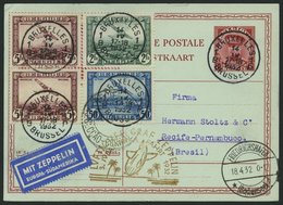 ZULEITUNGSPOST 150 BRIEF, Belgien: 1932, 3. Südamerikafahrt, Prachtkarte - Correo Aéreo & Zeppelin