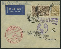 ZULEITUNGSPOST 138B BRIEF, Großbritannien: 1932, 1. Südamerikafahrt, Anschlußflug Ab Berlin, Prachtbrief - Luft- Und Zeppelinpost