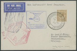 ZULEITUNGSPOST 219B BRIEF, Großbritannien: 1933, 3. Südamerikafahrt, Anschlussflug Ab Berlin, Mit Seltenem Sonderstempel - Luft- Und Zeppelinpost