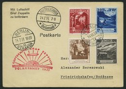 ZULEITUNGSPOST 119 BRIEF, Liechtenstein: 1931, Polarfahrt, Abgabe Berlin, Prachtkarte - Posta Aerea & Zeppelin