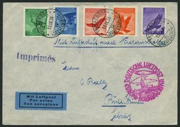 ZULEITUNGSPOST 437 BRIEF, Liechtenstein: 1936, 8. Nordamerikafahrt, Prachtbrief - Posta Aerea & Zeppelin