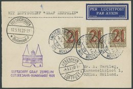 ZULEITUNGSPOST 108Cb BRIEF, Niederlande: 1931, Ostseejahr-Rundfahrt, Abwurf Kopenhagen, Prachtkarte - Poste Aérienne & Zeppelin