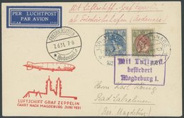 ZULEITUNGSPOST 109 BRIEF, Niederlande: 1931, Landungsfahrt Nach Magdeburg, Prachtkarte - Correo Aéreo & Zeppelin