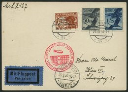 ZULEITUNGSPOST 90 BRIEF, Österreich: 1930, Vogtlandfahrt, Prachtkarte - Airmail & Zeppelin