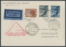 ZULEITUNGSPOST 104 BRIEF, Österreich: 1931, Ägyptenfahrt, Prachtkarte - Correo Aéreo & Zeppelin