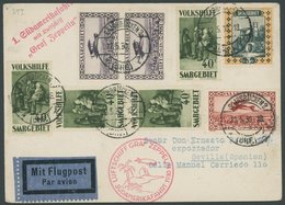 ZULEITUNGSPOST 57I BRIEF, Saargebiet: 1930, Südamerikafahrt, Bis Sevilla, Prachtkarte - Airmail & Zeppelin