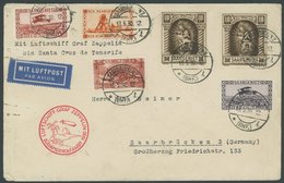 ZULEITUNGSPOST 57J BRIEF, Saargebiet: 1930, Südamerikafahrt, Bis Praia, Frankiert U.a. Mit 2x Mi.Nr. 103, Brief Feinst - Airmail & Zeppelin