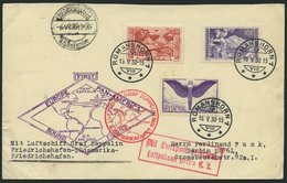 ZULEITUNGSPOST 57H BRIEF, Schweiz: 1930, Südamerikafahrt, Rundfahrt Friedrichshafen-Friedrichshafen, Leichte Bedarfsspur - Airmail & Zeppelin