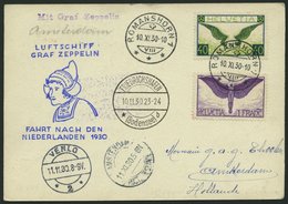 ZULEITUNGSPOST 98 BRIEF, Schweiz: 1930, Hollandfahrt, Prachtkarte - Airmail & Zeppelin