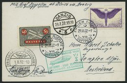 ZULEITUNGSPOST 170B BRIEF, Schweiz: 1932, Luposta-Rückfahrt, Prachtkarte - Poste Aérienne & Zeppelin