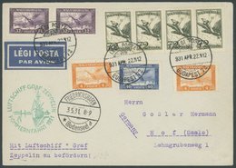 ZULEITUNGSPOST 106A BRIEF, Ungarn: 1931, Pommernfahrt, Nach Stettin, Prachtbrief - Poste Aérienne & Zeppelin