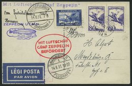 ZULEITUNGSPOST 111 BRIEF, Ungarn: 1931, Fahrt Nach Hannover, Prachtkarte - Correo Aéreo & Zeppelin