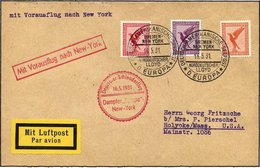 KATAPULTPOST 41b BRIEF, 16.5.1931, Europa - New York, Seepostaufgabe, Prachtbrief - Cartas & Documentos