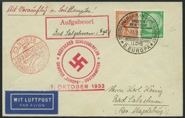 KATAPULTPOST 146c BRIEF, 1.10.1933, Europa - Southampton, Deutsche Seepostaufgabe, 50 Pf. Kleiner Zahnfehler, Prachtbrie - Cartas & Documentos