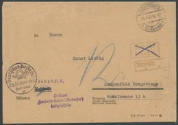 ALTE ANSICHTSKARTEN 1932, K1-Posthornstempel FRIEDRICHSHAFEN BODENSEE Und L3 Der Luftpoststelle Auf Nachgebührbrief Mit  - Other & Unclassified