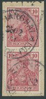 DP CHINA P Vc Paar BrfStk, Petschili: 1900, 10 Pf. Reichspost Im Senkrechten Paar, Stempel SHANGHAI DP A, Prachtbriefstü - China (kantoren)