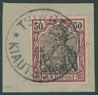 DP CHINA P Vg BrfStk, Petschili: 1900, 50 Pf. Reichspost, Stempel TSINGTAU KIAUTSCHOU *a, Prachtbriefstück, Gepr. Steuer - Chine (bureaux)