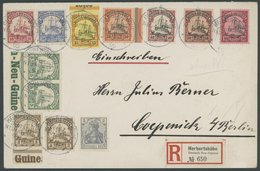 DEUTSCH-NEUGUINEA 7-15 BRIEF, 1901, 3 - 80 Pf. Kaiseryacht Auf Einschreibbrief Von Herbertshöhe Nach Coepenick, Pracht - Deutsch-Neuguinea