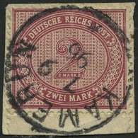 KAMERUN V 37e BrfStk, 1896, 2 M. Dunkelrotkarmin, Stempel KAMERUN, Postabschnitt, Pracht - Cameroun