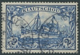 KIAUTSCHOU 15 O, 1901, 2 M. Schwärzlichblau, üblich Gezähnt Pracht, Mi. 130.- - Kiautschou
