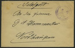 MSP VON 1914 - 1918 (Linienschiff BRAUNSCHWEIG), Violetter Briefstempel, Feldpostbrief Von Bord Der Braunschweig, Pracht - Marittimi