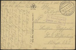 DT. FP IM BALTIKUM 1914/18 K.D.FELDPOSTEXPED. D. 36. RESERVE-DIV. A, 15.9.16, Auf Ansichtskarte (Die Von Rußen Gesprengt - Latvia