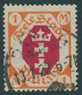 FREIE STADT DANZIG 83IV O, 1921, 1 M. Rötlichorange/karminrot Mit Abart N In Danzig Oben Gebrochen, Pracht, Gepr. Tworek - Andere & Zonder Classificatie