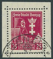 FREIE STADT DANZIG 274I O, 1937, 25 Pf. Danziger Dorf Mit Abart Rechter Bildrand Eingekerbt, Pracht, Gepr. Gruber, Mi. 2 - Other & Unclassified