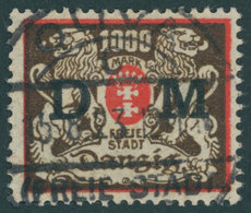 DIENSTMARKEN D 40 O, 1923, 1000 M. Rot/schwarzbraun, Pracht, Gepr. Gruber Und Infla, Mi. 120.- - Autres & Non Classés