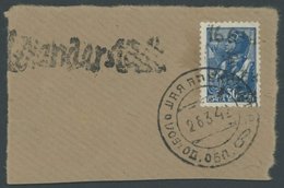 UKRAINE 7III BrfStk, 1942, 1.50 R. Auf 30 K. Dunkelviolettultramarin, Type III, Prachtbriefstück, Fotoattest Pickenpack, - Besetzungen 1938-45