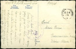 FELDPOST II. WK BELEGE 1942, Feldpostansichtskarte Aus Prag Mit Maschinenstempel DFUTSCHE REICHSPOST, Pracht - Besetzungen 1938-45