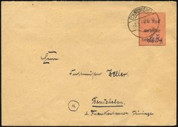 ECKARTSBERGA 3I BRIEF, 1945, 24 Pf. Schwarz Auf Hellbraun, Signum Bu (Busch), Einzelfrankatur Auf Prachtbrief Vom 7.9.,  - Posta Privata & Locale