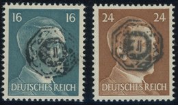 LÖBAU 12,14 **, 1945, 16 Pf. Dunkelgrünblau Und 24 Pf. Dunkelorangebraun, Postfrisch, 2 Prachtwerte, Gepr. Kunz, Mi. 110 - Sonstige & Ohne Zuordnung