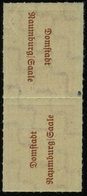 NAUMBURG 6SK **, 1946, 12 Pf. Dunkelrosarot Im Senkrechten Kehrdruckpaar Mit Beiden Typen, Pracht, Mi. 100.- - Autres & Non Classés