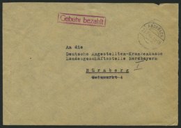 ALL. BES. GEBÜHR BEZAHLT AMORBACH,23.7.45, Violetter R1 Gebühr Bezahlt, Prachtbrief - Other & Unclassified