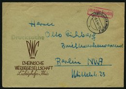 ALL. BES. GEBÜHR BEZAHLT LUDWIGSHAFEN (RHEIN), 2.7.47, Roter R1 Gebühr Bezahlt, Prachtbrief - Autres & Non Classés