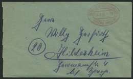 ALL. BES. GEBÜHR BEZAHLT REMSCHEID-VIERINGHAUSEN Gebühr Bezahlt, 4.4.46, Roter Ellipsenstempel, Prachtbrief - Otros & Sin Clasificación