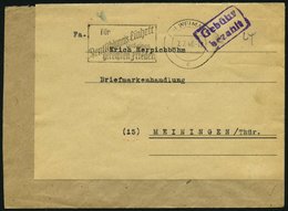 ALL. BES. GEBÜHR BEZAHLT WEIMAR, 7.7.48, Violetter R2 Gebühr Bezahlt, Handschriftlich 24, Auf Brief Mit Werbestempel, Pr - Otros & Sin Clasificación