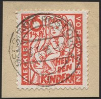 MECKLENBURG-VORPOMMERN 26a BrfStk, 1945, 6 Pf. Lebhaftrötlichorange Kinderhilfe, Prachtbriefstück, Gepr. Kramp, Mi. 60.- - Other & Unclassified