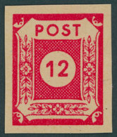 OST-SACHSEN 63vG **, 1946, 12 Pf. Dunkelrosarot, Druck Auf Der Gummiseite, Postfrisch, Pracht, Kurzbefund Dr. Jasch, Mi. - Other & Unclassified