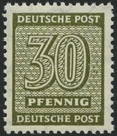 WEST-SACHSEN 135Xa **, 1945, 30 Pf. Bräunlicholiv, Wz. 1X, Pracht, Gepr. Dr. Jasch, Mi. 220.- - Sonstige & Ohne Zuordnung