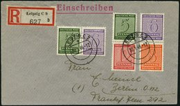 WEST-SACHSEN WZd 14,SZd 4/5 BRIEF, 1945, 5+6, 5+12 Und 6+8 Ziffer Auf Portogerechtem Einschreibbrief, Pracht, Gepr. Dr.  - Altri & Non Classificati