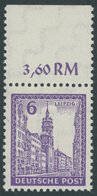 WEST-SACHSEN 153Xa **, 1946, 6 Pf. Violett, Wz. 1X, Postfrisch, Pracht, Mi. 75.- - Otros & Sin Clasificación